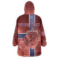 Personalized Norway Wearable Blanket Hoodie The Moose With Saxifrage Flowers Galaxy Style - Wonder Print Shop