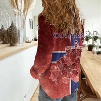 Personalized Norway Women Casual Shirt The Moose With Saxifrage Flowers Galaxy Style - Wonder Print Shop