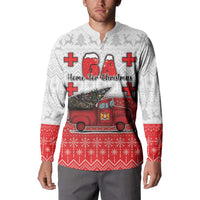 Georgia Christmas Button Sweatshirt GA Home For Christmas - Wonder Print Shop