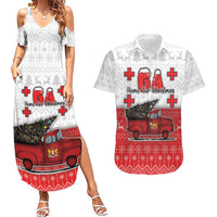 Georgia Christmas Couples Matching Summer Maxi Dress and Hawaiian Shirt GA Home For Christmas - Wonder Print Shop