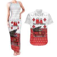 Georgia Christmas Couples Matching Tank Maxi Dress and Hawaiian Shirt GA Home For Christmas - Wonder Print Shop