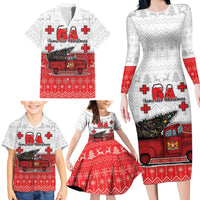 Georgia Christmas Family Matching Long Sleeve Bodycon Dress and Hawaiian Shirt GA Home For Christmas - Wonder Print Shop
