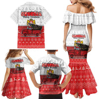 Georgia Christmas Family Matching Mermaid Dress and Hawaiian Shirt GA Home For Christmas - Wonder Print Shop