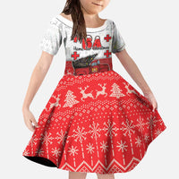 Georgia Christmas Family Matching Off The Shoulder Long Sleeve Dress and Hawaiian Shirt GA Home For Christmas - Wonder Print Shop