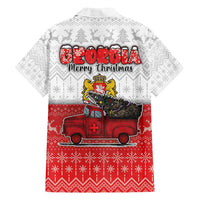 Georgia Christmas Family Matching Off Shoulder Short Dress and Hawaiian Shirt GA Home For Christmas - Wonder Print Shop