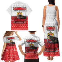 Georgia Christmas Family Matching Tank Maxi Dress and Hawaiian Shirt GA Home For Christmas - Wonder Print Shop