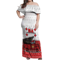 Georgia Christmas Off Shoulder Maxi Dress GA Home For Christmas - Wonder Print Shop