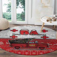 Georgia Christmas Round Carpet GA Home For Christmas - Wonder Print Shop