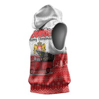 Georgia Christmas Sleeveless Hoodie GA Home For Christmas - Wonder Print Shop