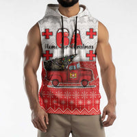 Georgia Christmas Sleeveless Hoodie GA Home For Christmas - Wonder Print Shop