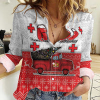 Georgia Christmas Women Casual Shirt GA Home For Christmas - Wonder Print Shop