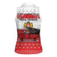 Georgia Christmas Women Sleeveless Polo Shirt GA Home For Christmas - Wonder Print Shop