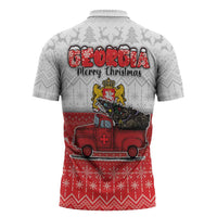 Georgia Christmas Zipper Polo Shirt GA Home For Christmas - Wonder Print Shop