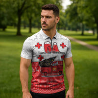 Georgia Christmas Zipper Polo Shirt GA Home For Christmas - Wonder Print Shop
