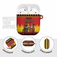 Germany Christmas AirPods Case Saint Nicholas And Knecht Ruprecht Drink Beer - Wonder Print Shop