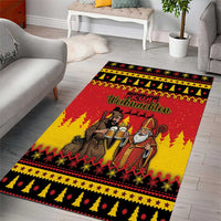 Germany Christmas Area Rug Saint Nicholas And Knecht Ruprecht Drink Beer - Wonder Print Shop