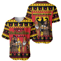 Germany Christmas Baseball Jersey Saint Nicholas And Knecht Ruprecht Drink Beer - Wonder Print Shop