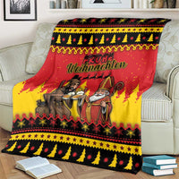 Germany Christmas Blanket Saint Nicholas And Knecht Ruprecht Drink Beer - Wonder Print Shop