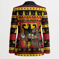 Germany Christmas Blazer Saint Nicholas And Knecht Ruprecht Drink Beer - Wonder Print Shop