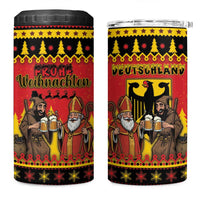 Germany Christmas 4 in 1 Can Cooler Tumbler Saint Nicholas And Knecht Ruprecht Drink Beer - Wonder Print Shop