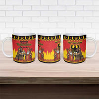 Germany Christmas Ceramic Mug Saint Nicholas And Knecht Ruprecht Drink Beer - Wonder Print Shop
