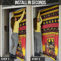 Germany Christmas Door Cover Saint Nicholas And Knecht Ruprecht Drink Beer - Wonder Print Shop