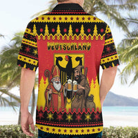 Germany Christmas Hawaiian Shirt Saint Nicholas And Knecht Ruprecht Drink Beer - Wonder Print Shop