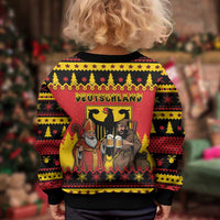 Germany Christmas Kid Ugly Christmas Sweater Saint Nicholas And Knecht Ruprecht Drink Beer - Wonder Print Shop