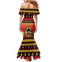 Germany Christmas Mermaid Dress Saint Nicholas And Knecht Ruprecht Drink Beer - Wonder Print Shop