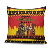 Germany Christmas Pillow Cover Saint Nicholas And Knecht Ruprecht Drink Beer - Wonder Print Shop