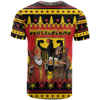 Germany Christmas T Shirt Saint Nicholas And Knecht Ruprecht Drink Beer - Wonder Print Shop