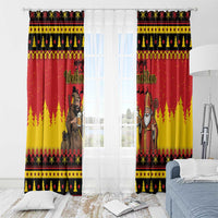 Germany Christmas Window Curtain Saint Nicholas And Knecht Ruprecht Drink Beer - Wonder Print Shop