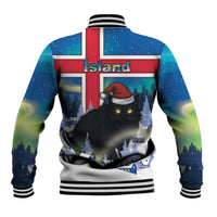 Iceland Christmas Baseball Jacket Yule Cat Gledileg Jol - Wonder Print Shop
