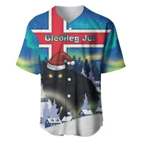 Iceland Christmas Baseball Jersey Yule Cat Gledileg Jol - Wonder Print Shop