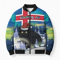 Iceland Christmas Bomber Puffer Jacket Yule Cat Gledileg Jol - Wonder Print Shop