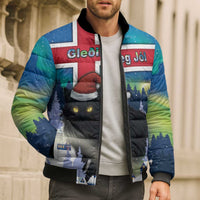 Iceland Christmas Bomber Puffer Jacket Yule Cat Gledileg Jol - Wonder Print Shop