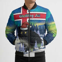 Iceland Christmas Bomber Puffer Jacket Yule Cat Gledileg Jol - Wonder Print Shop