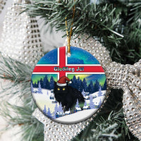 Iceland Christmas Ceramic Ornament Yule Cat Gledileg Jol - Wonder Print Shop
