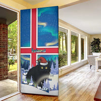 Iceland Christmas Door Cover Yule Cat Gledileg Jol - Wonder Print Shop