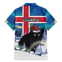 Iceland Christmas Family Matching Mermaid Dress and Hawaiian Shirt Yule Cat Gledileg Jol - Wonder Print Shop