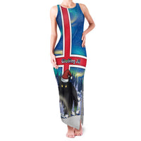 Iceland Christmas Family Matching Tank Maxi Dress and Hawaiian Shirt Yule Cat Gledileg Jol - Wonder Print Shop