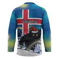 Iceland Christmas Hockey Jersey Yule Cat Gledileg Jol - Wonder Print Shop