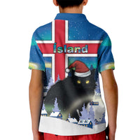 Iceland Christmas Kid Polo Shirt Yule Cat Gledileg Jol - Wonder Print Shop