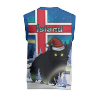 Iceland Christmas Knitted V-Neck Vest Yule Cat Gledileg Jol - Wonder Print Shop