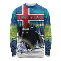 Iceland Christmas Long Sleeve Shirt Yule Cat Gledileg Jol - Wonder Print Shop