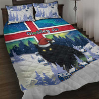Iceland Christmas Quilt Bed Set Yule Cat Gledileg Jol - Wonder Print Shop