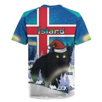 Iceland Christmas Rugby Jersey Yule Cat Gledileg Jol - Wonder Print Shop