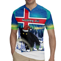 Iceland Christmas Rugby Jersey Yule Cat Gledileg Jol - Wonder Print Shop
