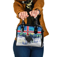 Iceland Christmas Shoulder Handbag Yule Cat Gledileg Jol - Wonder Print Shop