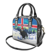 Iceland Christmas Shoulder Handbag Yule Cat Gledileg Jol - Wonder Print Shop